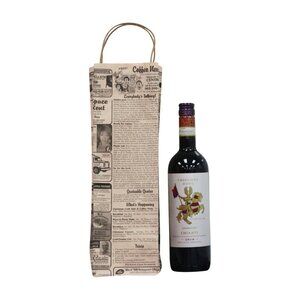 Greenii Wine Handmade Newsprint Paper Bags Recyclable Paper Grocery Bags